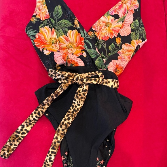 $150 Maje Catchy Serene One Piece One Piece Swimsuit - Picture 4 of 7